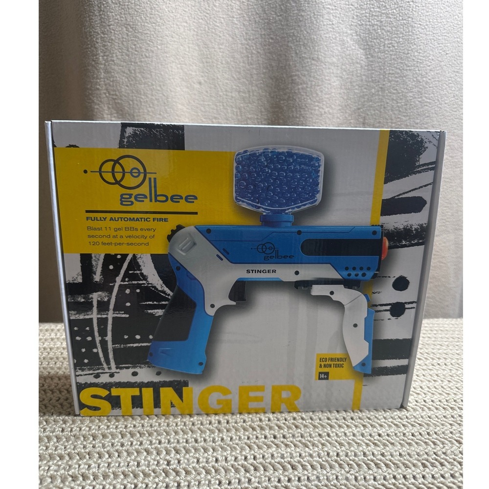 Gelbee Stinger Fully Automatic Gel BB Blaster Blue Grey High Speed Action